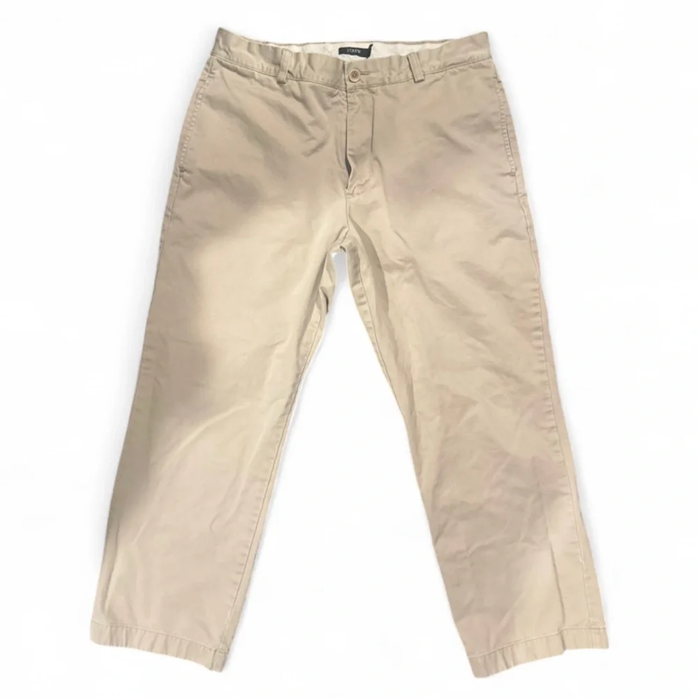 J.Crew Cotton Khaki Men’s Straight‑Leg Pants Size W36 x L30